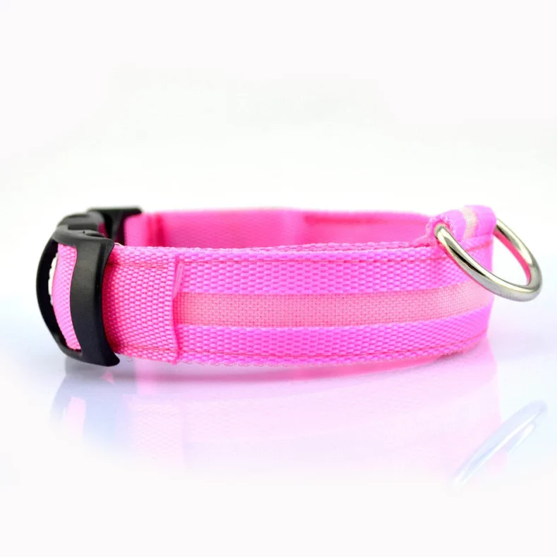 pink led dog collar